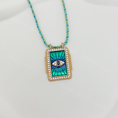 Bohemiško stiliaus Taro korta, pakabukas širdžiai, karoliai iš nerūdijančio plieno Spalvinga Demon Eye Y2k Charm Choker suasmeninta papuošalo dovana