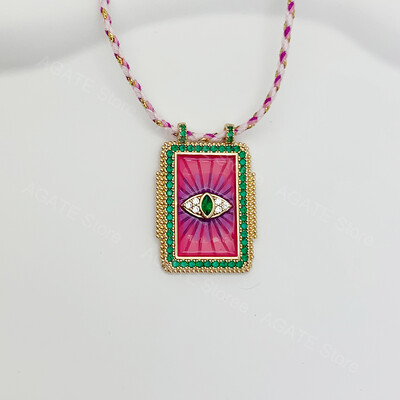 Bohemiško stiliaus Taro korta, pakabukas širdžiai, karoliai iš nerūdijančio plieno Spalvinga Demon Eye Y2k Charm Choker suasmeninta papuošalo dovana