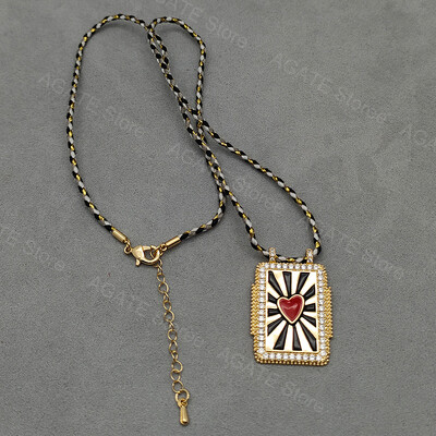 Bohemiško stiliaus Taro korta, pakabukas širdžiai, karoliai iš nerūdijančio plieno Spalvinga Demon Eye Y2k Charm Choker suasmeninta papuošalo dovana