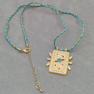 Bohemiško stiliaus Taro korta, pakabukas širdžiai, karoliai iš nerūdijančio plieno Spalvinga Demon Eye Y2k Charm Choker suasmeninta papuošalo dovana