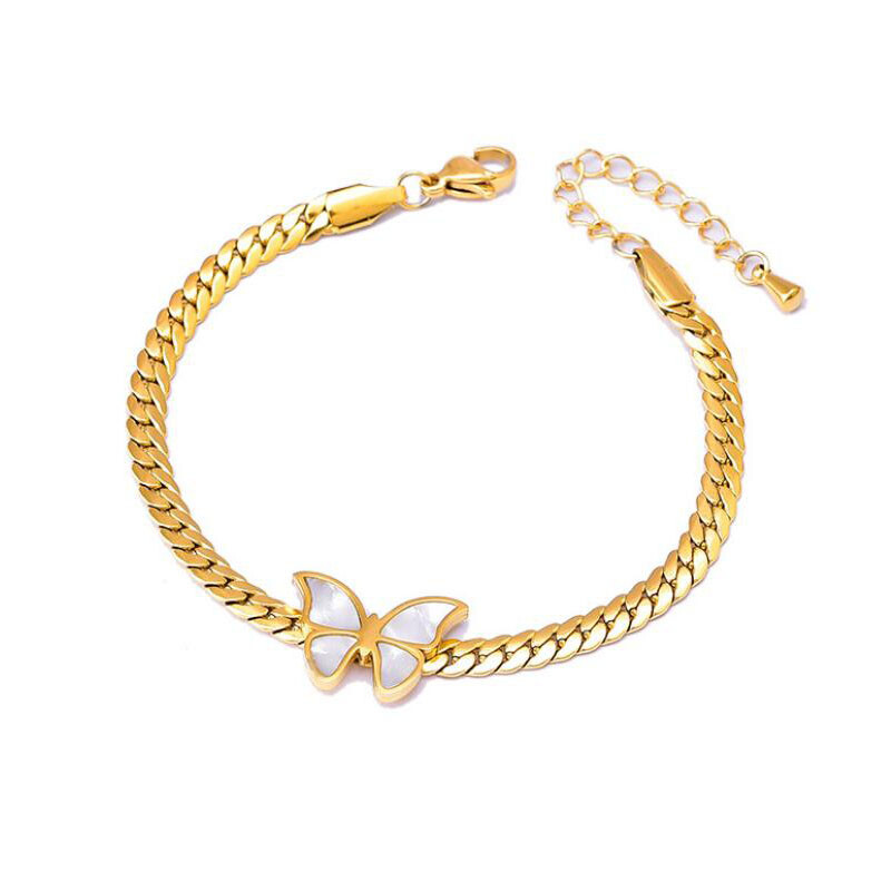 Πεταλούδα Τσόκερ Γυναικεία Αλυσίδα Σκουλαρίκια Κολιέ από ανοξείδωτο ατσάλι Βραχιόλι Kpop Κολιέ Κρεμαστό Νυφικό Σετ κοσμημάτων