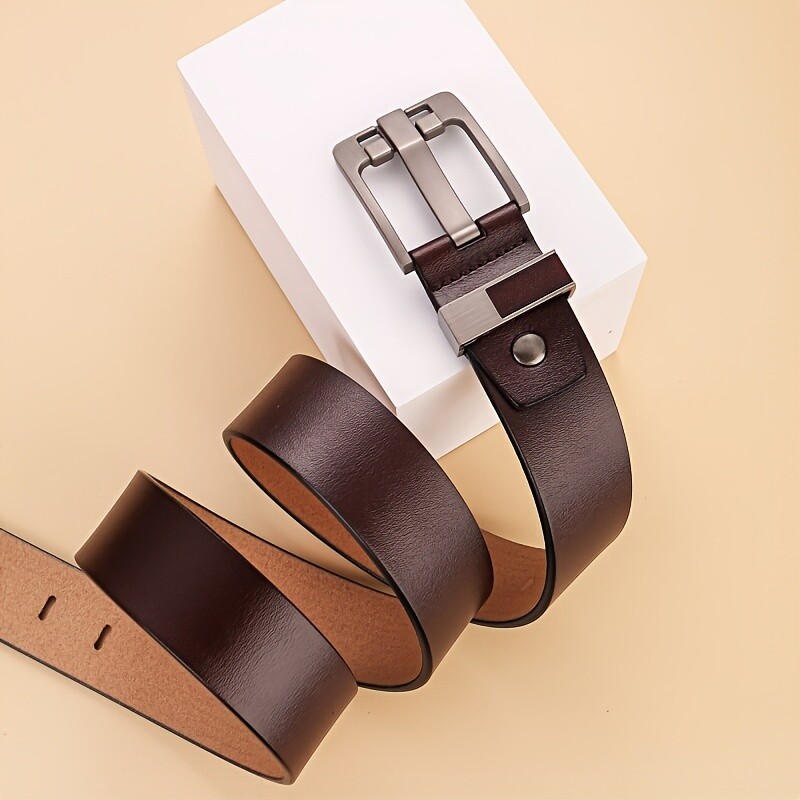 Muški klasični vintage kožni remen Podesivi remen od prave kože za posao, posao, traperice