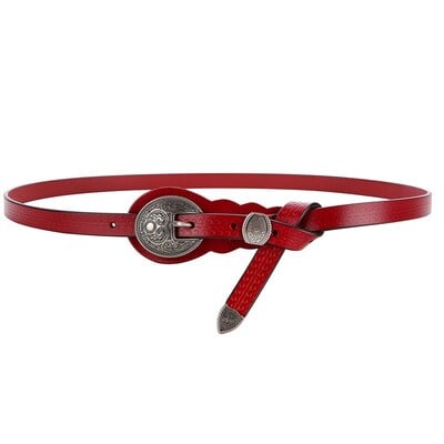 RAINIE SEAN Vintage övek nőknek Cowskin deréköv Valódi bőr barna szegecs Kiváló minőségű márkájú női öv 105cm 110cm 115cm