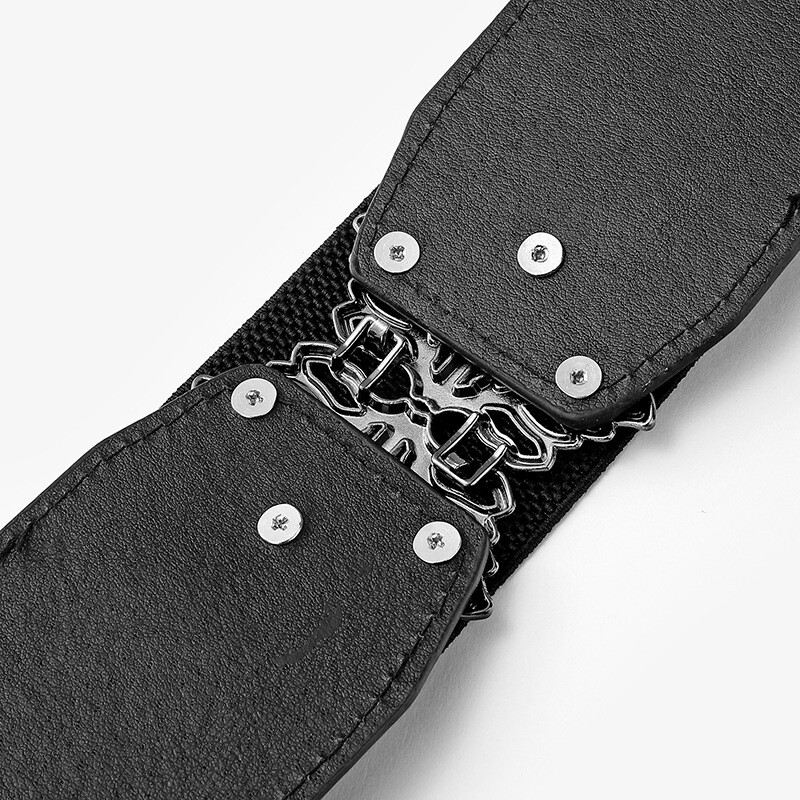 Vintage széles derék öv nőknek Retro Totem széles derékpánt rugalmas sztreccs ruha deréköv csatszíj női