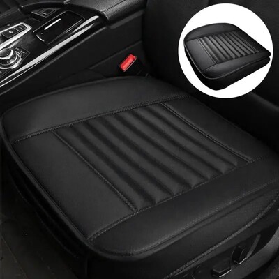 Universalus automobilio sėdynės užvalkalas, kvėpuojantis PU odinis kilimėlis, skirtas auto kėdės pagalvėlėms, automobilio priekinės sėdynės užvalkalui „Four Seasons“ neslystantis kilimėlis