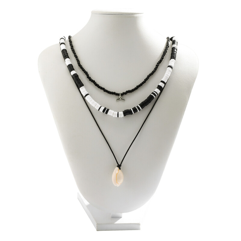 PuRui Hip Hop Ogrlica s perlama od miješane polimerske gline Muški privjesak Uže Ogrlica Perle od sjemenki Ogrlica Nakit Ovratnik Street