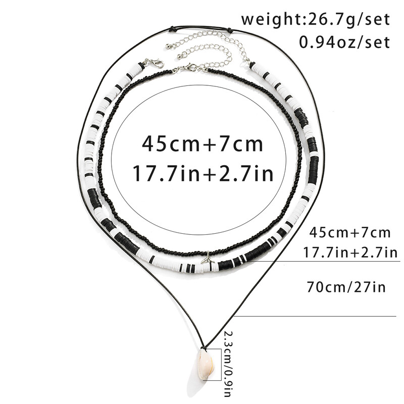 PuRui Hip Hop Ogrlica s perlama od miješane polimerske gline Muški privjesak Uže Ogrlica Perle od sjemenki Ogrlica Nakit Ovratnik Street