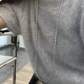 2024-es új, kifinomult, elegáns, sokoldalú prarl nyaklánc medálok női divatos, csúcskategóriás, hosszú luxuspulóver ékszerlánc