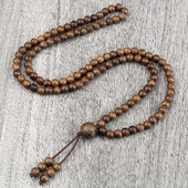 Vintage 108 bratari din margele din lemn 6mm femei barbati colier lung cu margele elastice moda budistă rugăciune yoga bijuterii cadou lucrat manual