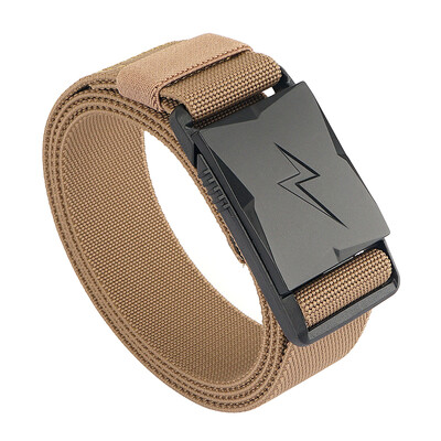 VATLTY magnetinis elastinis diržas vyrams plastikine sagtimi greitai atsegamas karinis diržas, taktinis lauko diržas rudas diržas, vyriškas