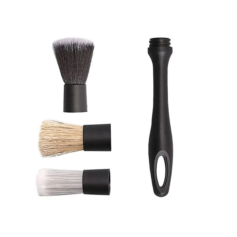 3 vnt. valymo šepetys, automobilio oro kondicionavimo ventiliacijos anga, valymas, šlavimo dulkės, automobilio salonas su šepečiu, automobilių plovimo įrankių rinkinys