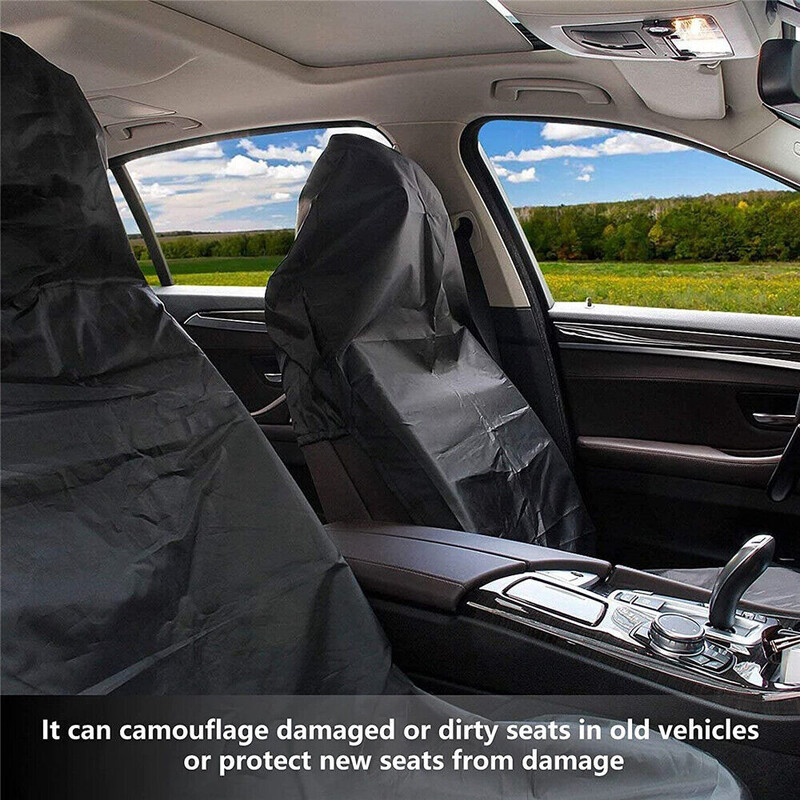 Univerzalna auto crna navlaka za sjedalo Oxford kućne ljubimce otporna na prašinu protiv klizanja Teretni automobil SUV Jastuk za sjedalo kamiona Zaštitna navlaka 2 kom.