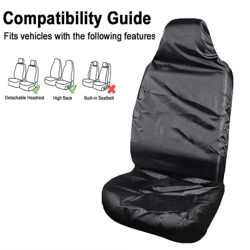Univerzalna auto crna navlaka za sjedalo Oxford kućne ljubimce otporna na prašinu protiv klizanja Teretni automobil SUV Jastuk za sjedalo kamiona Zaštitna navlaka 2 kom.