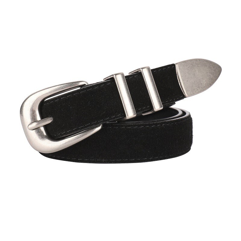 Velúr marhabőr női öv divat alkalmi farmernadrág kiegészítők öv gótikus retro kiváló minőségű tűs csat piros derékpánt