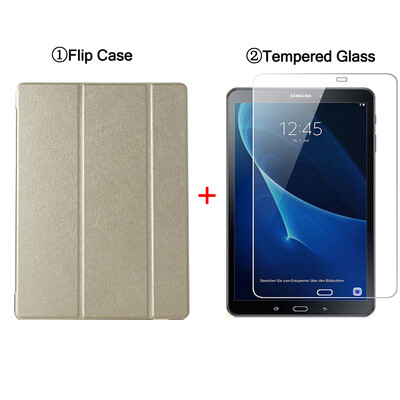 Flip tablet tok Samsung Galaxy Tab A A6 10,1" (2016) T580 Funda PU bőr intelligens borítás SM-T580 SM-T585 Folio Capa készülékhez