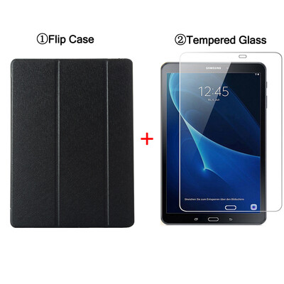 Flip tablet tok Samsung Galaxy Tab A A6 10,1" (2016) T580 Funda PU bőr intelligens borítás SM-T580 SM-T585 Folio Capa készülékhez
