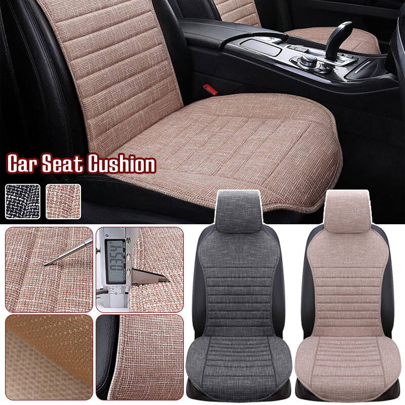 Len autós párna üléshuzat Szürke/barack első üléspárna védő huzatok férfi luxusautók belső tér Four Seasons univerzális