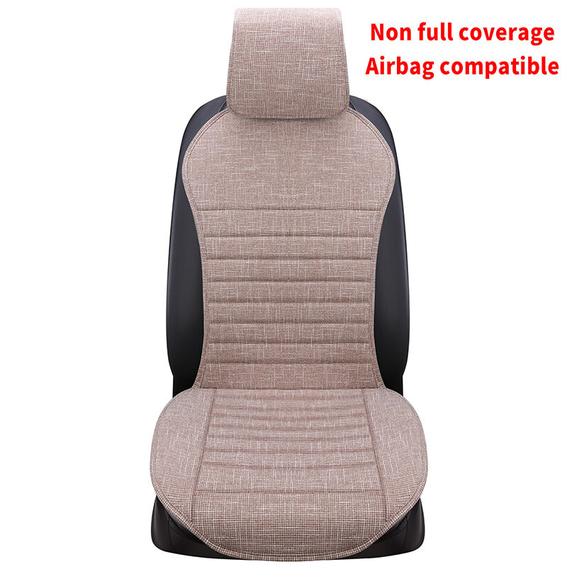 Len autós párna üléshuzat Szürke/barack első üléspárna védő huzatok férfi luxusautók belső tér Four Seasons univerzális