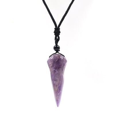 Ametiste naturale Reiki Arborele Vieții Hexagon Inimă Sârmă Înfășurată Pandantiv Cerc Gogoașă împletită Colier lucrat manual Femei Bărbați Bijuterii