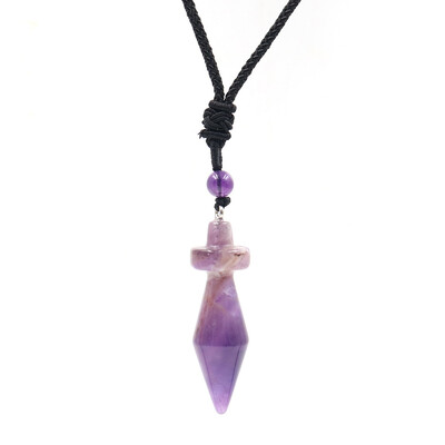 Ametiste naturale Reiki Arborele Vieții Hexagon Inimă Sârmă Înfășurată Pandantiv Cerc Gogoașă împletită Colier lucrat manual Femei Bărbați Bijuterii