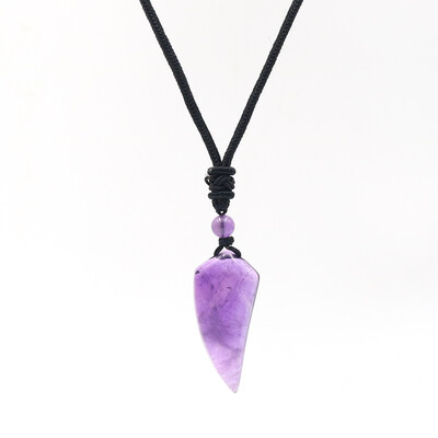 Ametiste naturale Reiki Arborele Vieții Hexagon Inimă Sârmă Înfășurată Pandantiv Cerc Gogoașă împletită Colier lucrat manual Femei Bărbați Bijuterii