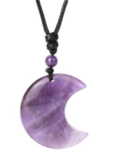 Ametiste naturale Reiki Arborele Vieții Hexagon Inimă Sârmă Înfășurată Pandantiv Cerc Gogoașă împletită Colier lucrat manual Femei Bărbați Bijuterii