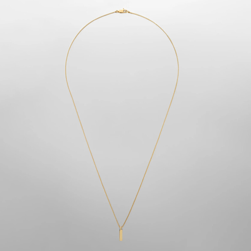 ELANDIS vyriški nerūdijančio plieno vandeniui atsparūs platininiai 1 mm dėžutės grandinės kvadratiniai kaklo pakabukai baltos spalvos aukso žavesio puikios dovanos papuošalai