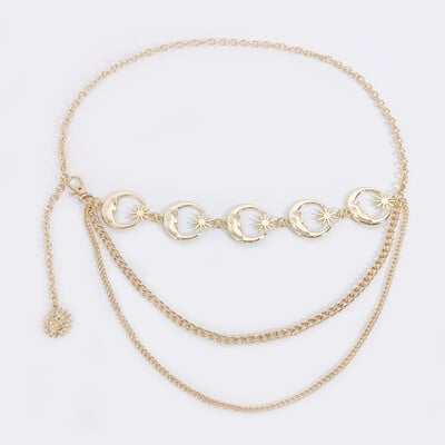 Bojt derék arany lánc öv női harajuku kiegészítő Y2K punk ezüst fém napozó övek nők számára kiváló minőségű luxus derékpánt