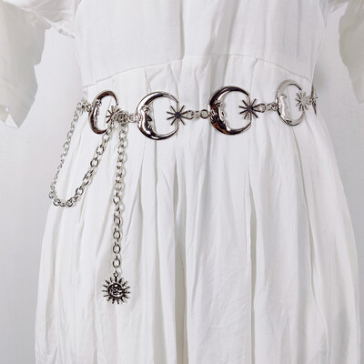 Bojt derék arany lánc öv női harajuku kiegészítő Y2K punk ezüst fém napozó övek nők számára kiváló minőségű luxus derékpánt