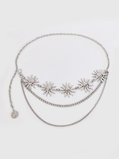 Bojt derék arany lánc öv női harajuku kiegészítő Y2K punk ezüst fém napozó övek nők számára kiváló minőségű luxus derékpánt