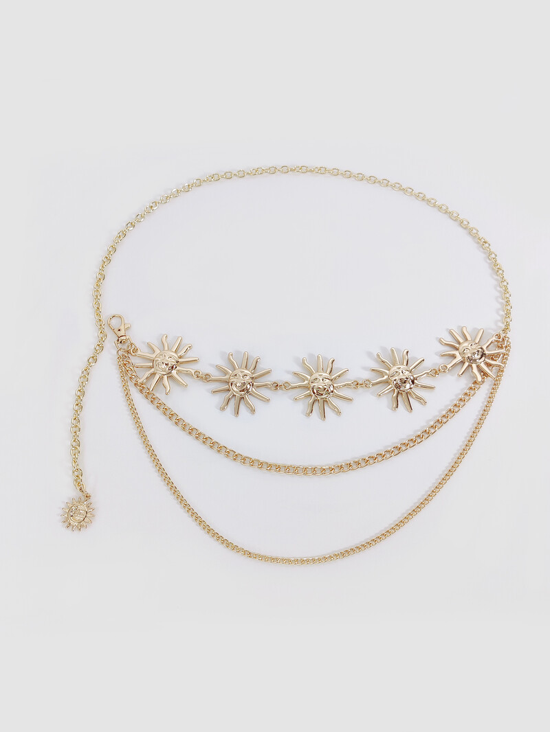 Bojt derék arany lánc öv női harajuku kiegészítő Y2K punk ezüst fém napozó övek nők számára kiváló minőségű luxus derékpánt