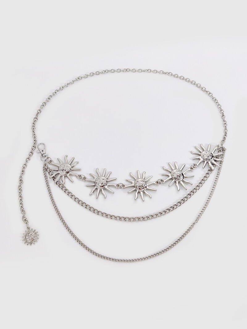 Bojt derék arany lánc öv női harajuku kiegészítő Y2K punk ezüst fém napozó övek nők számára kiváló minőségű luxus derékpánt