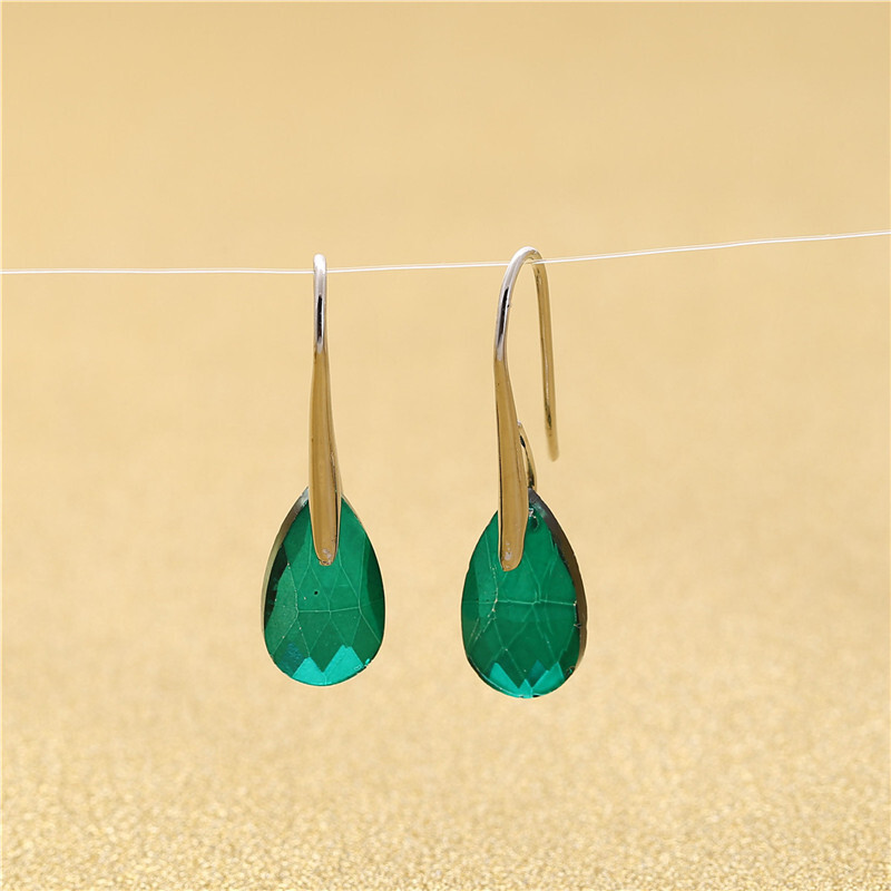 Seturi de bijuterii de nuntă de cristal austriac simplu verde smarald Colier Colier Set de colier de cercei Bijuterii Cadou pentru prietena