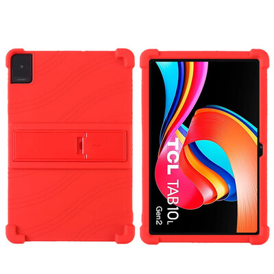 Калъф за TCL TAB 10 Gen 2, безопасен за таблет, удароустойчив силиконов капак на стойката