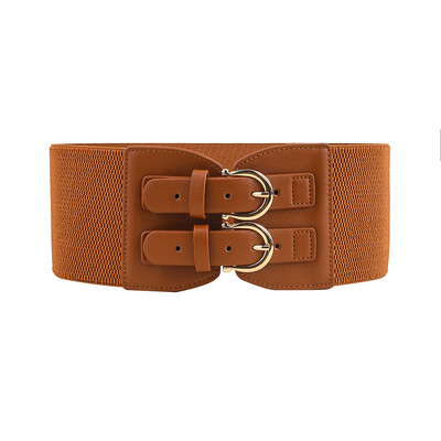 Magas érzékű retro tűs csat deréktömítés rugalmas rugalmas széles öv női divat kiegészítők