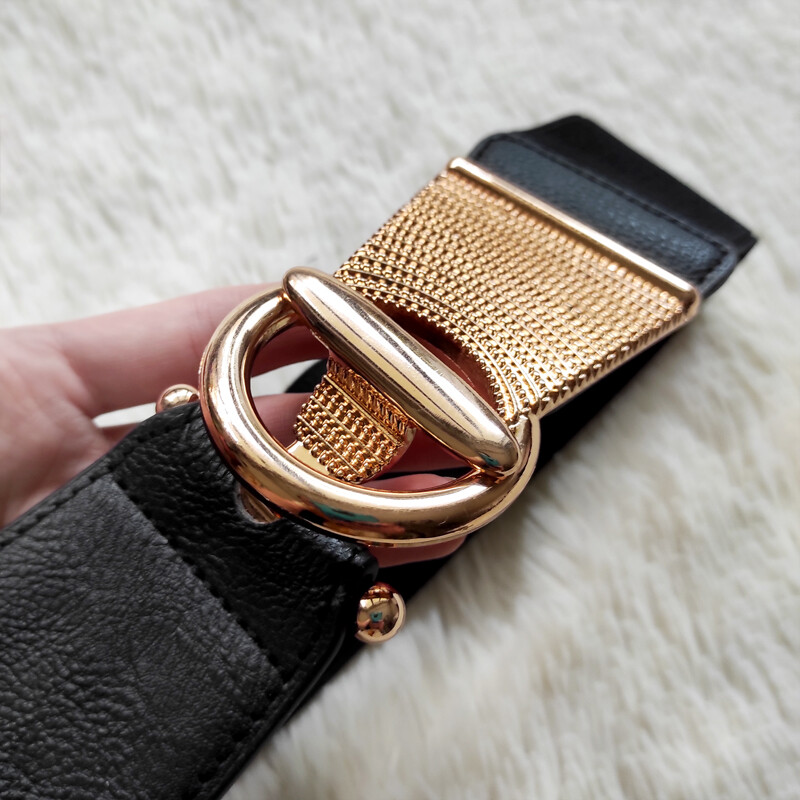 Női elasztikus széles övek, rugalmas deréköv, ruhákhoz való derékpánt, pulóver nadrágok és kabát