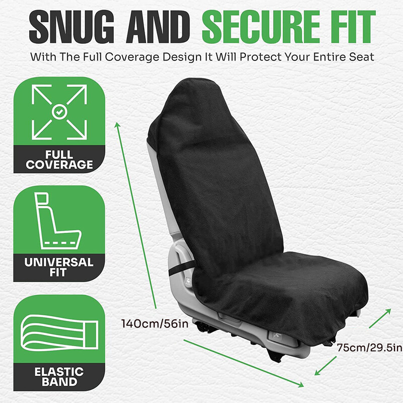 1db autósülés huzat Univerzális automatikus légáteresztő párna vízálló törölközőszövet autósülés védő állítható elasztikus pánttal