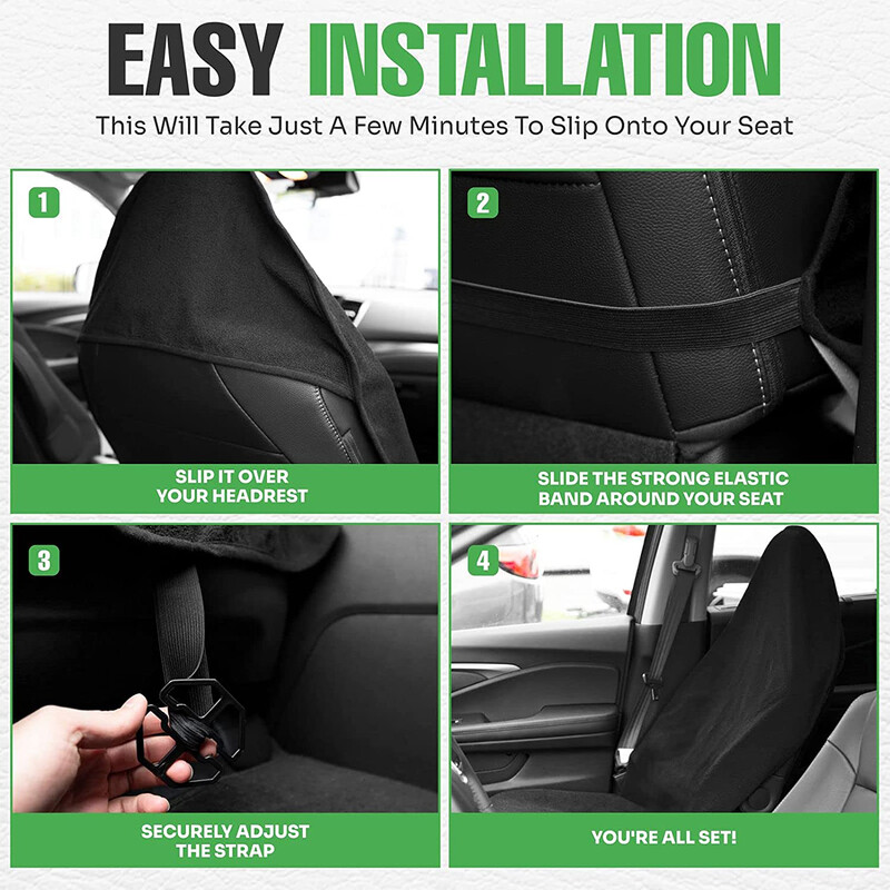 1db autósülés huzat Univerzális automatikus légáteresztő párna vízálló törölközőszövet autósülés védő állítható elasztikus pánttal