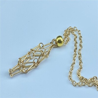 Novi dizajn Crystal Holder Cage Ogrlica Izmjenjivi kameni držač Cage Ogrlica Lanac za žene Muškarci Ogrlica Dodaci Poklon