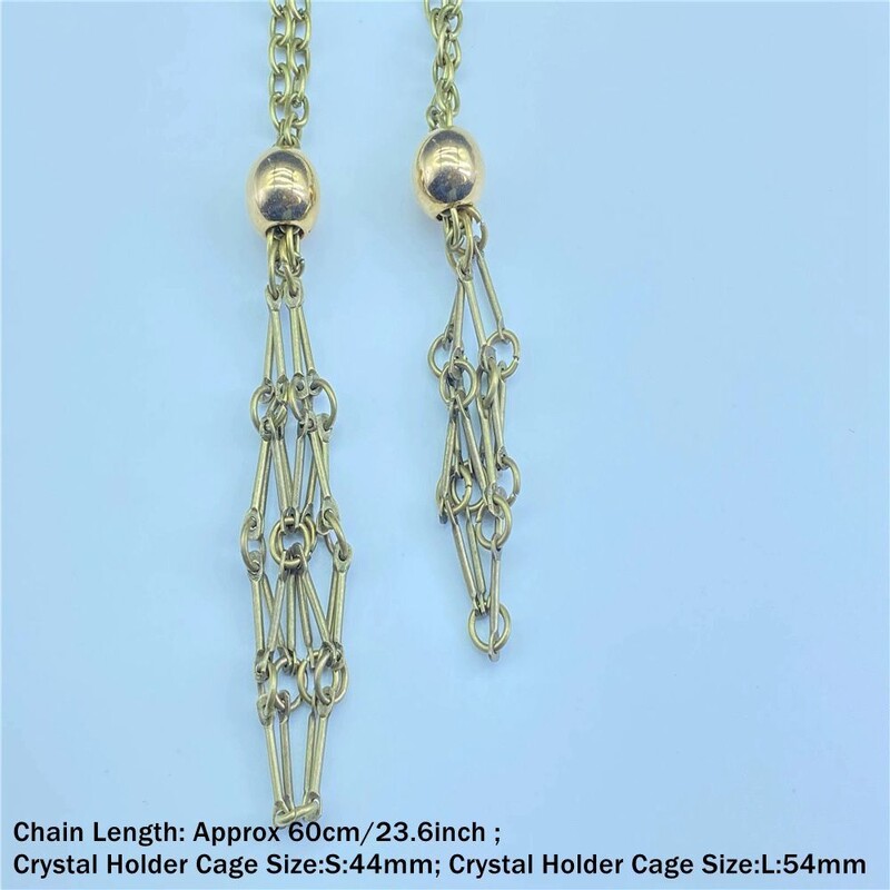 Novi dizajn Crystal Holder Cage Ogrlica Izmjenjivi kameni držač Cage Ogrlica Lanac za žene Muškarci Ogrlica Dodaci Poklon