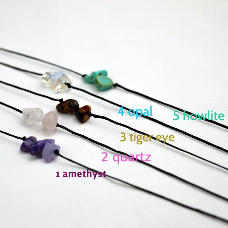 Tyrkysový choker, Elegantný choker, Chokery s drahými kameňmi, Boho bohémsky náhrdelník, Roztomilé chokery s liečivými kameňmi
