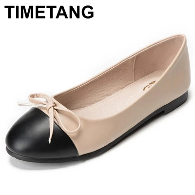 TIMETANGBMărimea mare42Balerini Pantofi Femei Slip On Balerina Moale Pantofi de lucru Femei Pantofi de lucru Bej Negru Pantofi casual chaussure zapatillas