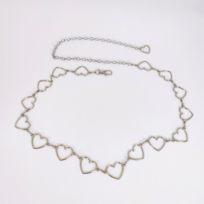 Γυναικείες ζώνες high-end πολυτελής γυναικεία ζώνη Καρδιά Ευέλικτη Διακόσμηση Goth αξεσουάρ Ζώνη Y2k Punk Waist Chain με τζιν φόρεμα