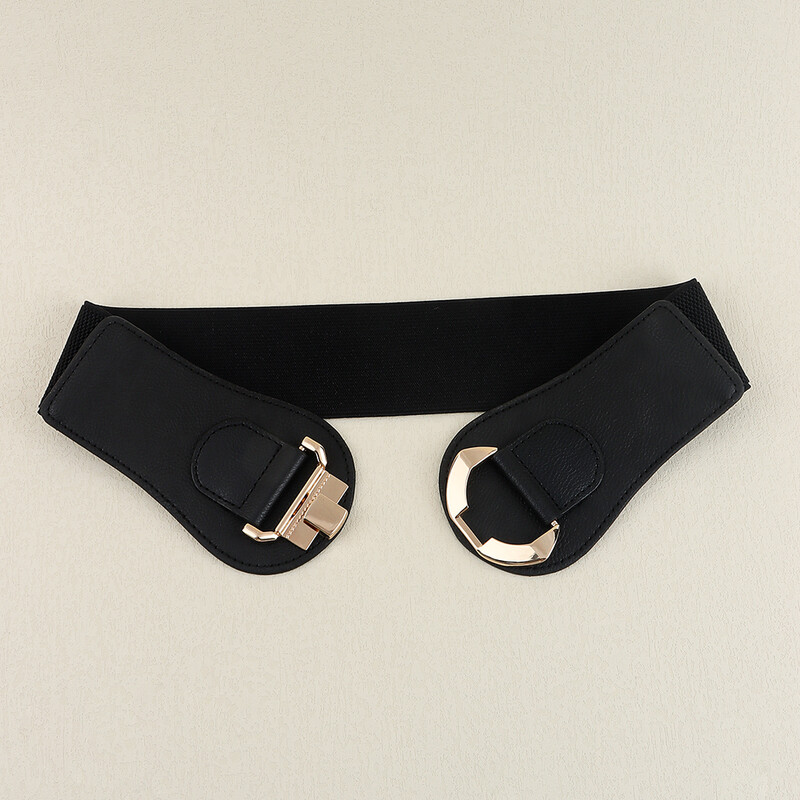 Női divat Rugalmas derékpánt Punk Retro csat fekete teveöv All-Match kabát női széles harajuku formális derékpánt