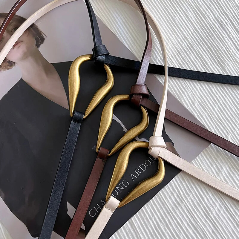 Moda feminină Curele subțiri noi, culoare solidă, piele PU, cataramă metalică, doamnă, fete, cămașă decorativă, haină, centură