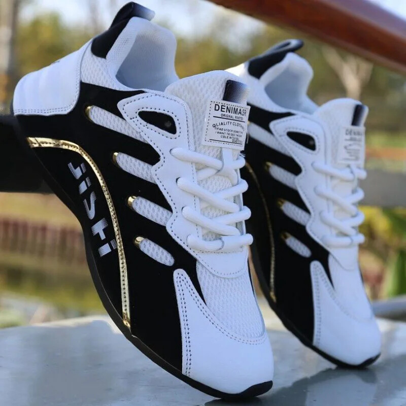 Kiváló minőségű férfi tornacipők Patchwork bőr alkalmi cipők férfiaknak tavaszi őszi légáteresztő futócipők cipők kosárlabda