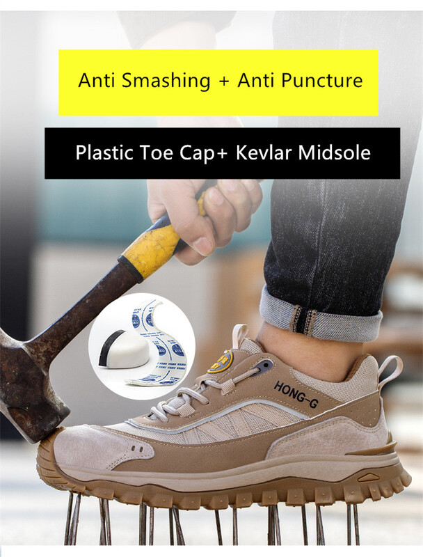 Munkacipők Férfi Elpusztíthatatlan Cipők Munkavédelmi cipők Műanyag orrvédővel Szúrásálló munkacipő Védő munkacipő
