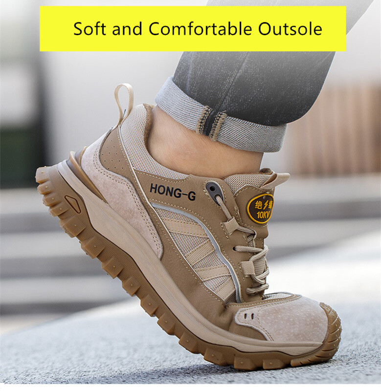 Munkacipők Férfi Elpusztíthatatlan Cipők Munkavédelmi cipők Műanyag orrvédővel Szúrásálló munkacipő Védő munkacipő