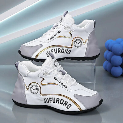 Мъжки нови луксозни маратонки Спортни обувки Дамски ежедневни маратонки Дебели маратонки Двойки Нови дизайнерски кожени маратонки с мека подметка