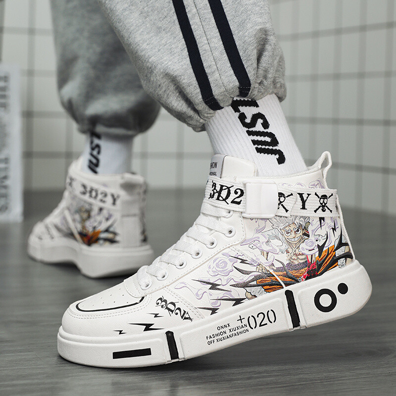 Modne bijele cipele za skateboard Muške ležerne tenisice Jesen 2024. Visoke dizajnerske anime tenisice Cipele Ženske zapatillas de hombre